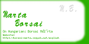 marta borsai business card